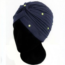 כיסוי ראש טורבן כובע כחול עם כוכבים צהובים